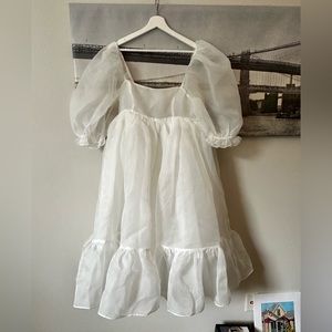 Selkie ivory French Puff Dress